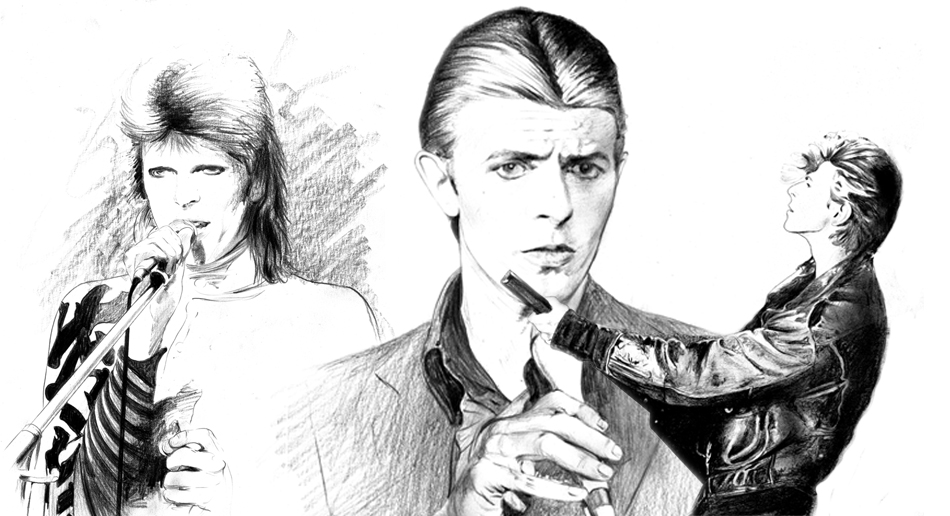 portrettekening David Bowie